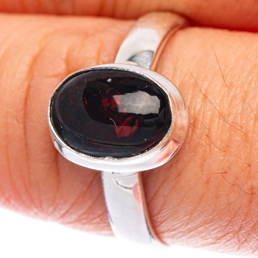Black Opal Ring Size 9 (925 Sterling Silver) R144597