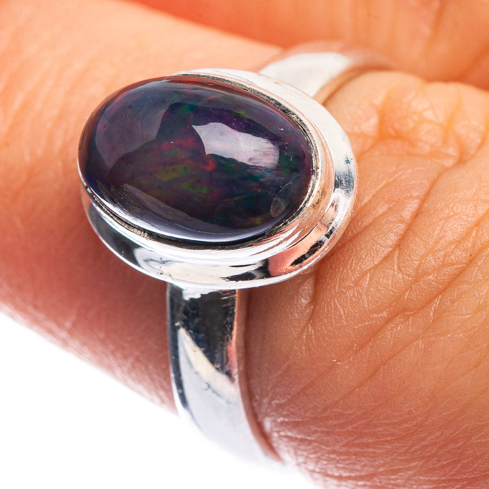 Black Opal Ring Size 7 (925 Sterling Silver) R144135