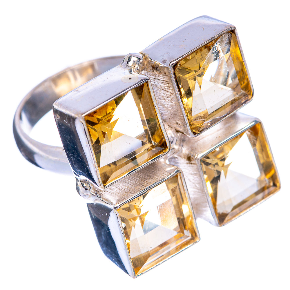 Large Faceted Citrine Ring Size 5.5 (925 Sterling Silver) R144669