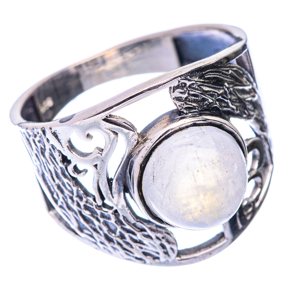 Rainbow Moonstone Ring Size 9 (925 Sterling Silver) R140920