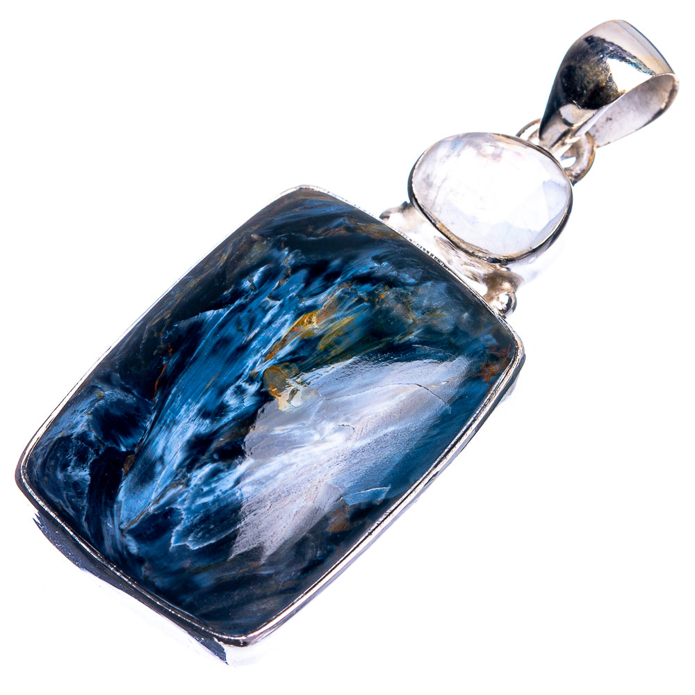 Pietersite, Rainbow Moonstone Pendant 1 3/4" (925 Sterling Silver) P39067