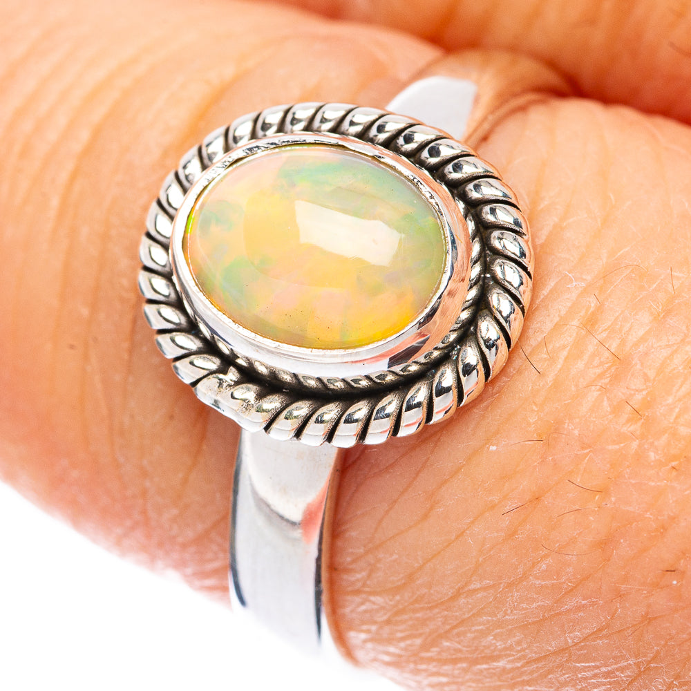 Rare Ethiopian Opal Ring Size 7.75 (925 Sterling Silver) R2014
