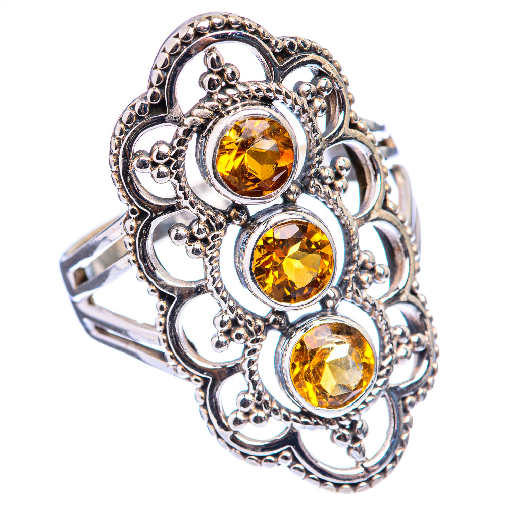 Faceted Citrine Ring Size 9.75 (925 Sterling Silver) R142843