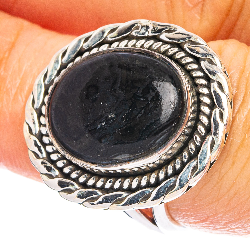 Psilomelane 925 Sterling Silver Ring Size 7 (925 Sterling Silver) R6132