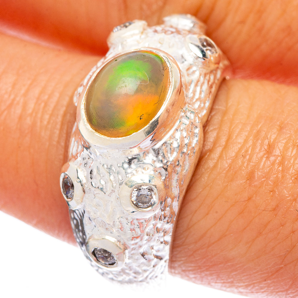 Rare Ethiopian Opal Ring Size 7.75 (925 Sterling Silver) R145998