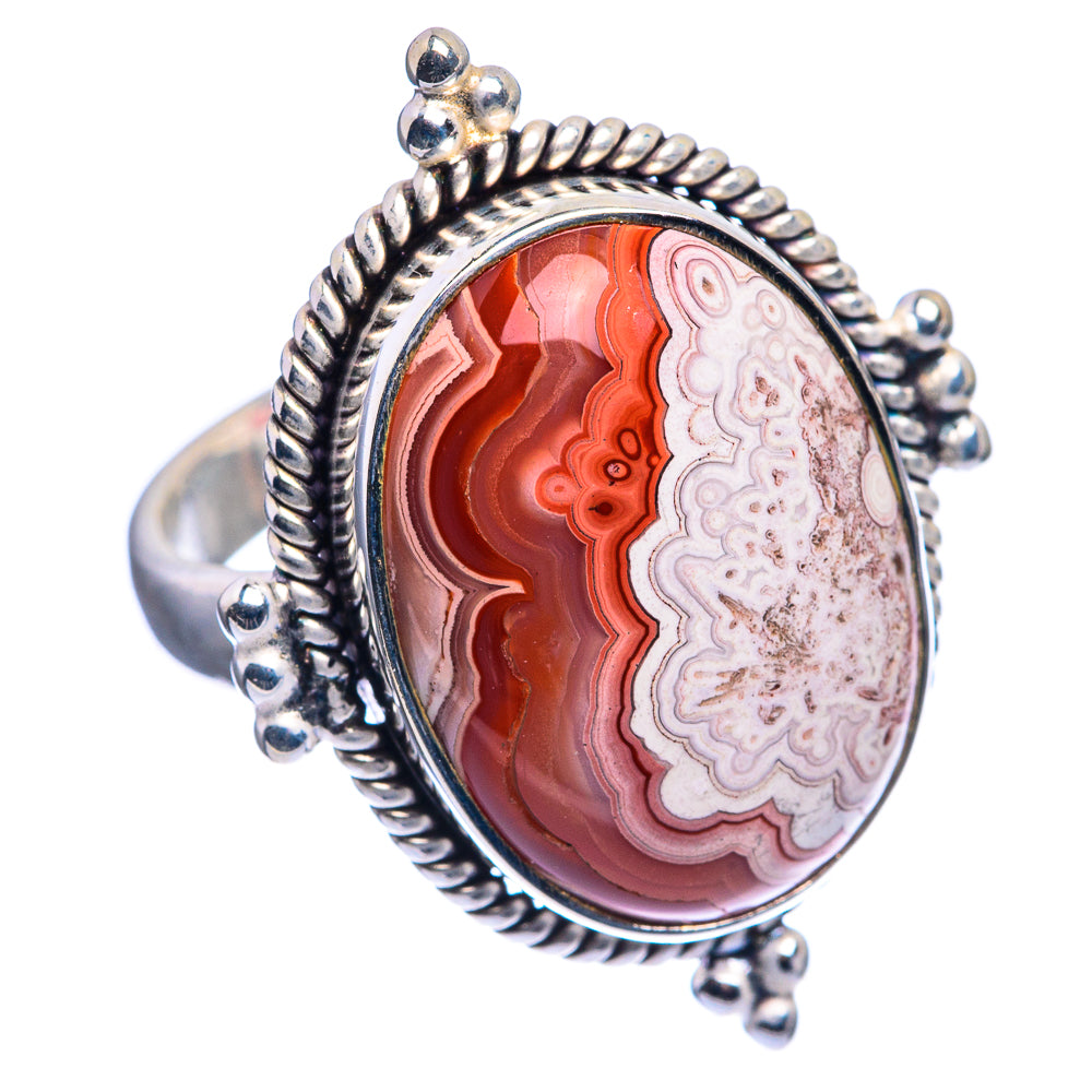 Crazy Lace Agate Ring Size 6 (925 Sterling Silver) R142378