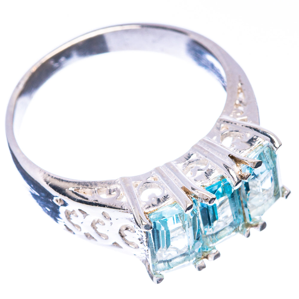 Blue Topaz Ring Size 6.5 (925 Sterling Silver) R5676