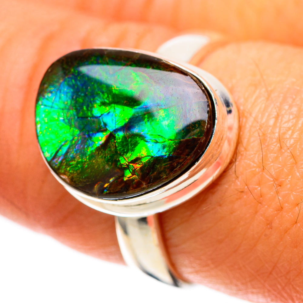 Canadian Ammolite Ring Size 8 (925 Sterling Silver) RING138683