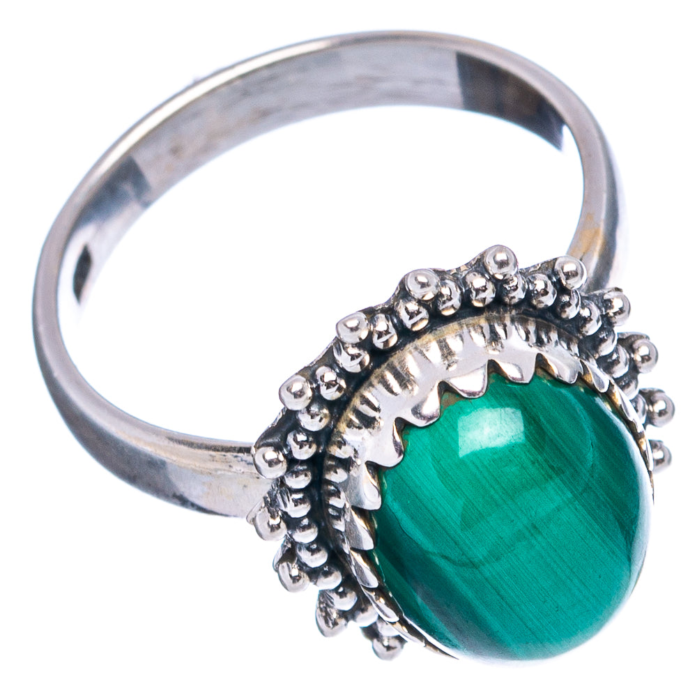 Malachite Ring Size 6.5 (.925 Sterling Silver)