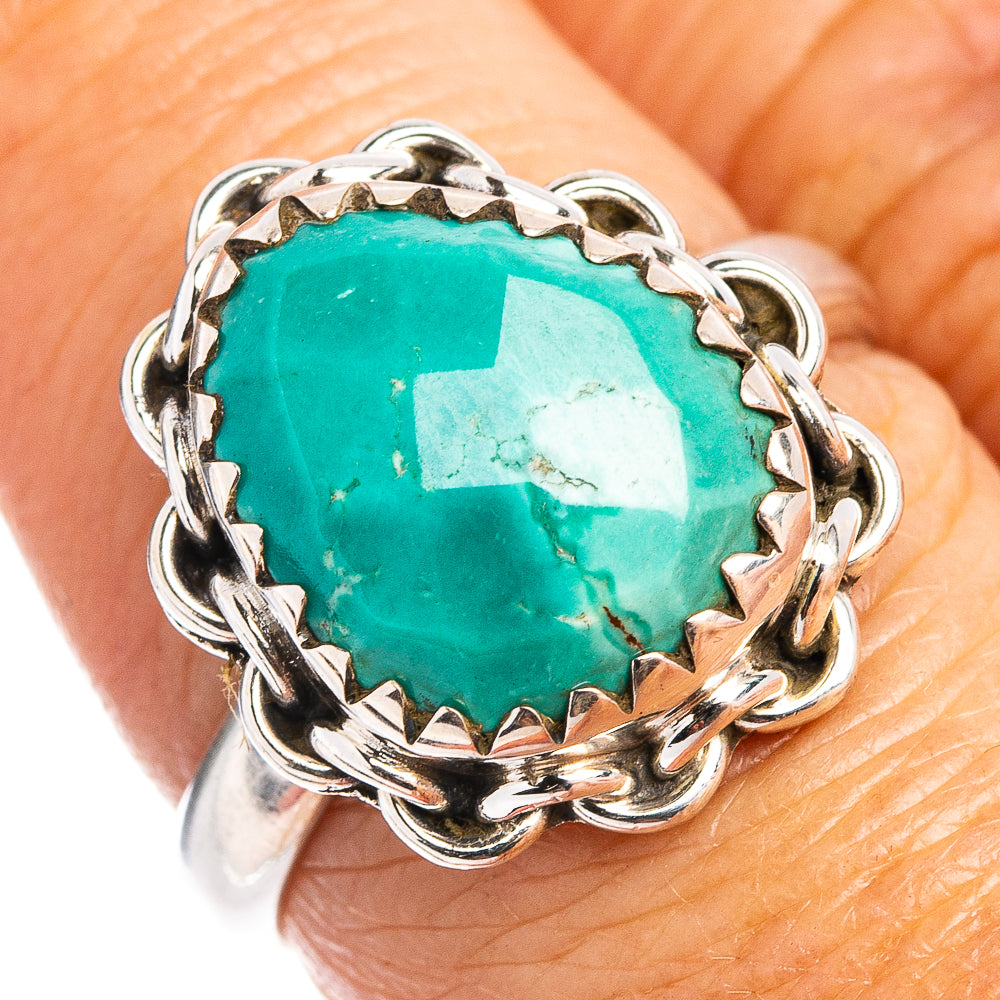 Hubei Turquoise Ring Size 7.5 (.925 Sterling Silver)