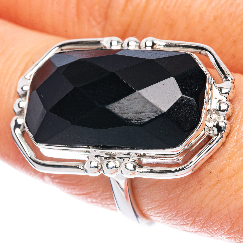 Premium Black Onyx Ring Size 8.25 (925 Sterling Silver) R2619