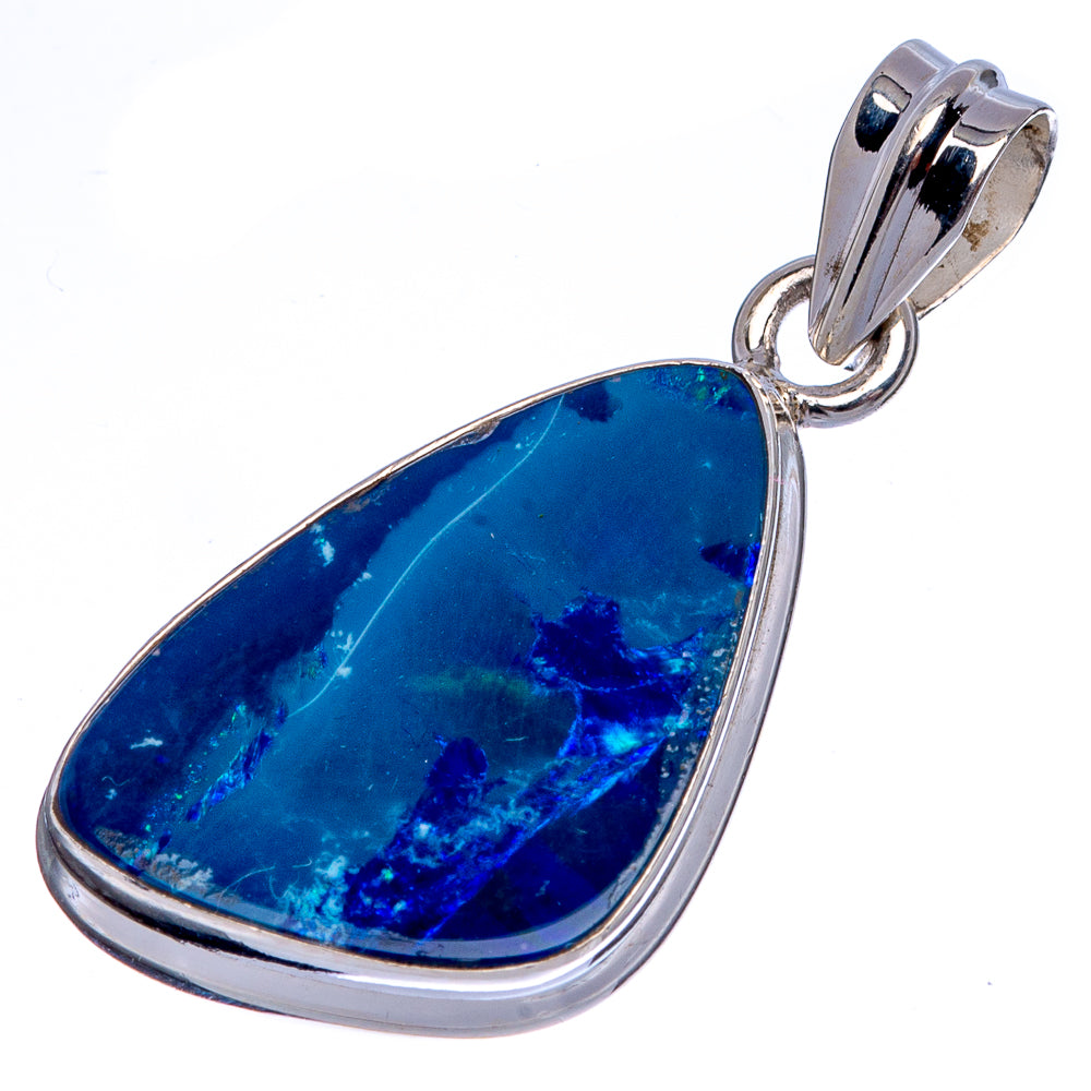 Double Opal Pendant 1 3/8" (925 Sterling Silver) P40367