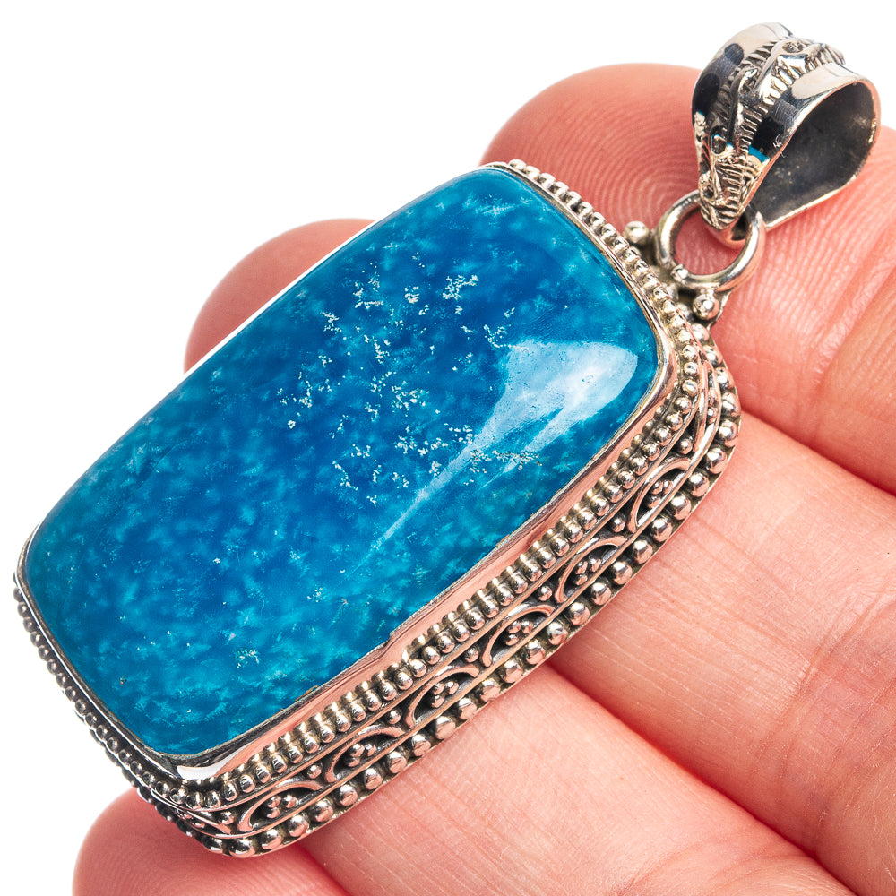Smithsonite 925 Sterling Silver Pendant 1 7/8"