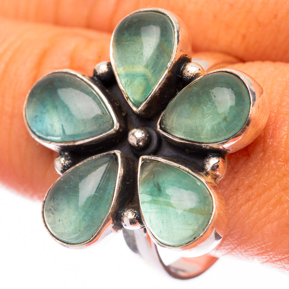 Large Blue Fluorite 925 Sterling Silver Ring Size 10.75 (925 Sterling Silver) RING140426