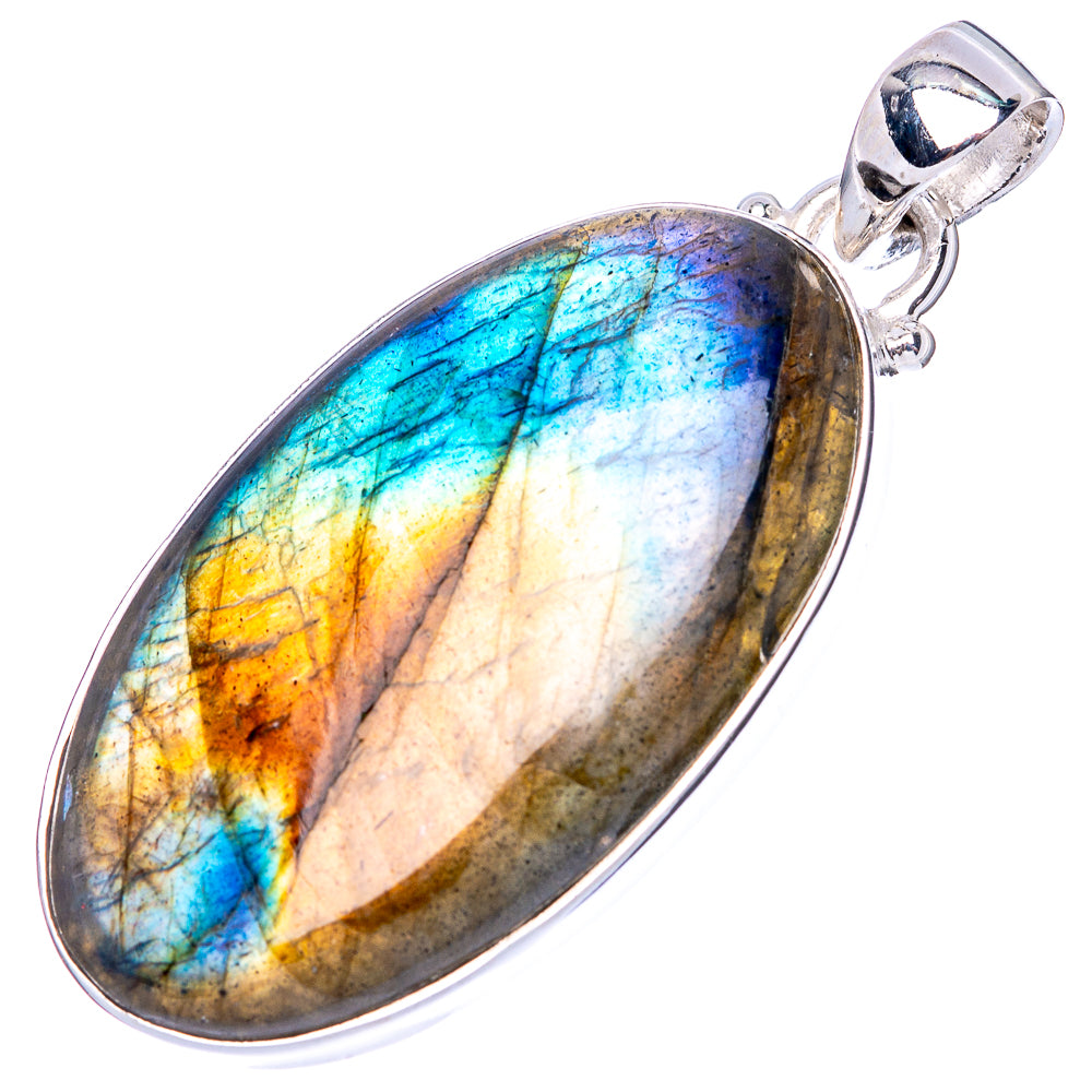 Labradorite Pendant 1 3/4" (925 Sterling Silver) P42466