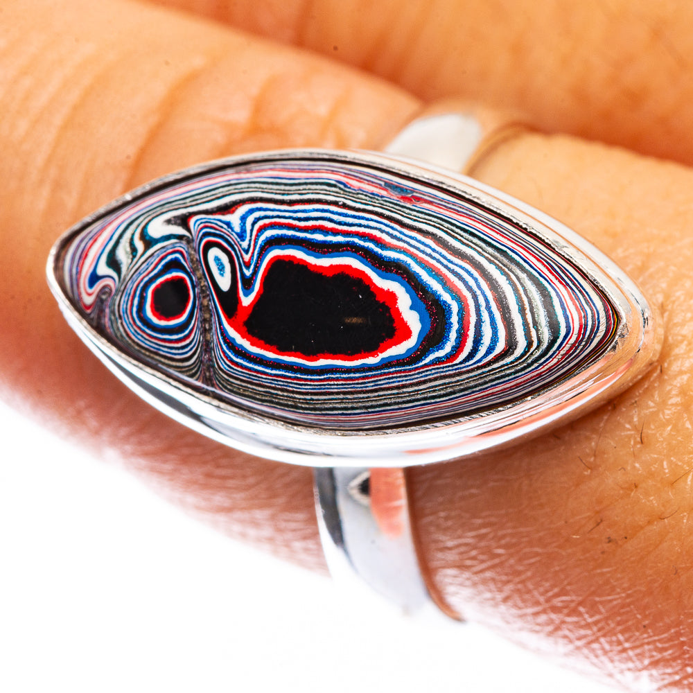 Fordite Ring Size 8.5 (925 Sterling Silver) R142457