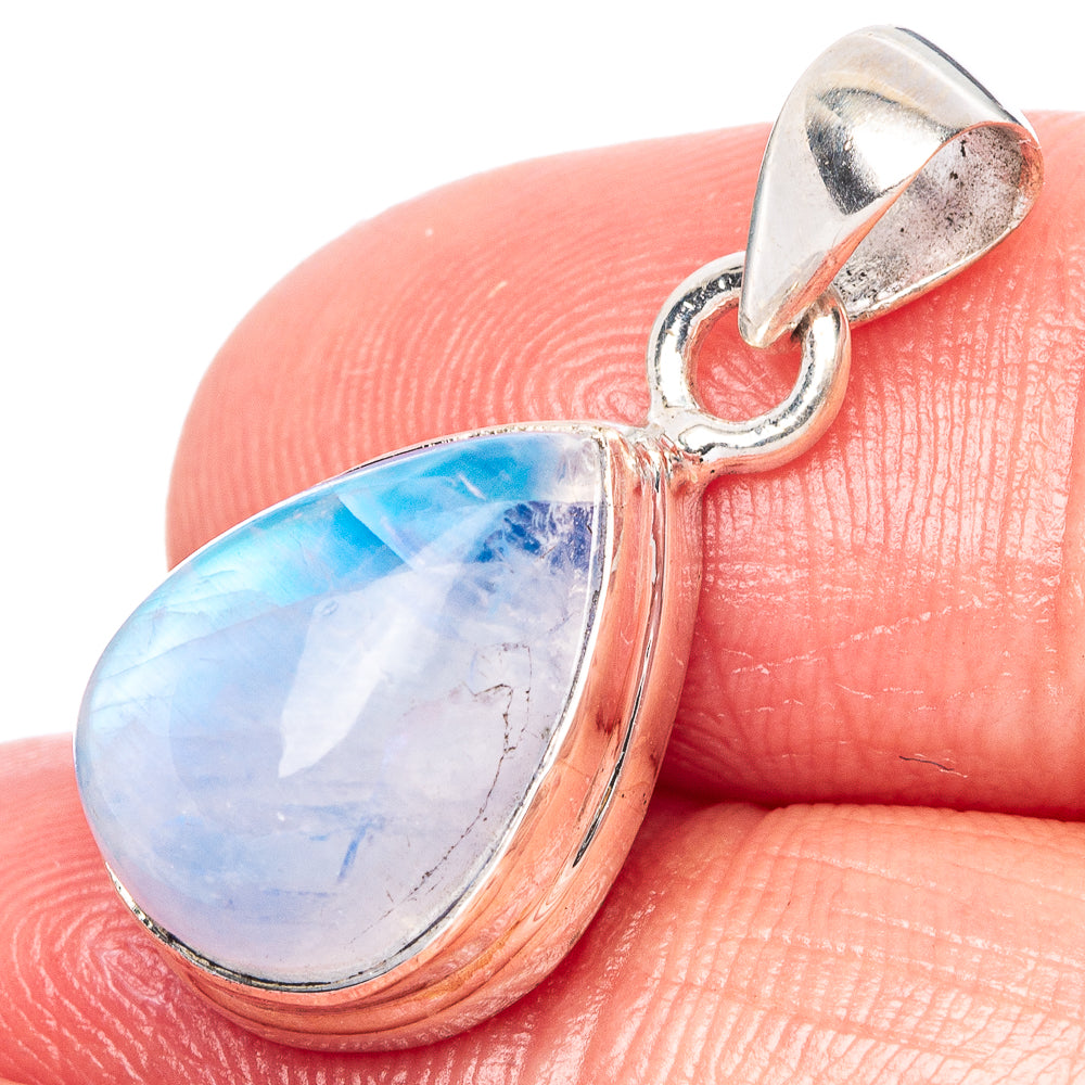 Rainbow Moonstone Pendant 1" (925 Sterling Silver) P42388