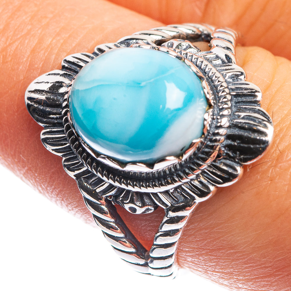 Larimar Ring Size 7.75 (925 Sterling Silver) R144112