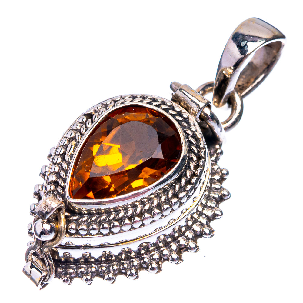 Poison Mandarin Citrine Pendant 1 3/8" (925 Sterling Silver) P38842