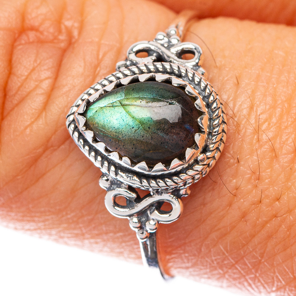 Labradorite Dainty Ring Size 99 (925 Sterling Silver) R145083