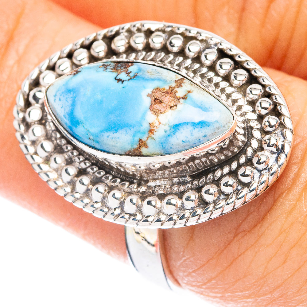 Golden Hills Turquoise Ring Size 6.75 (925 Sterling Silver) R4958