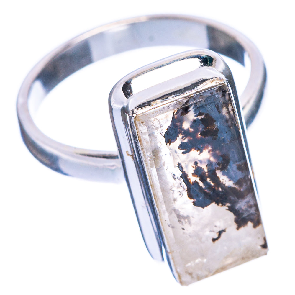 Rare Scenic Dendritic Agate Ring Size 6.25 (925 Sterling Silver) R1182