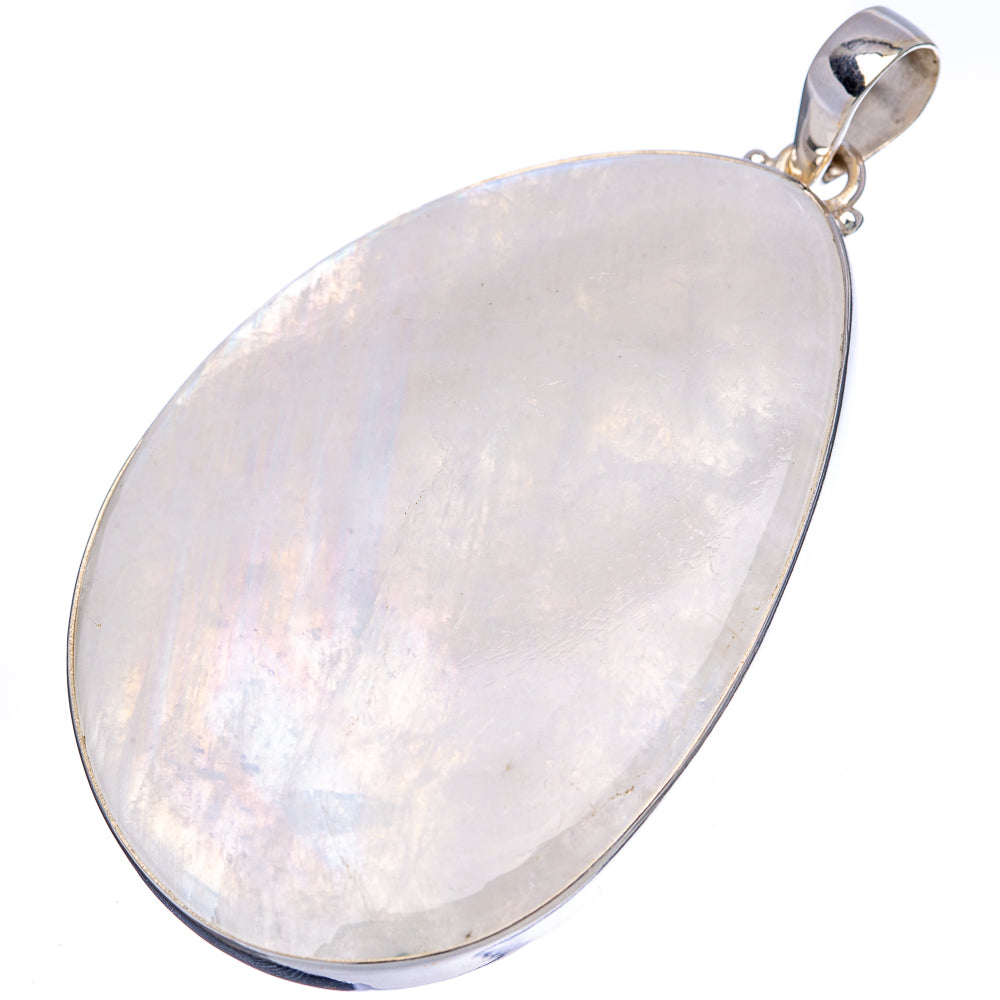 Huge Premium Rainbow Moonstone Pendant 3 1/8" (.925 Sterling Silver)