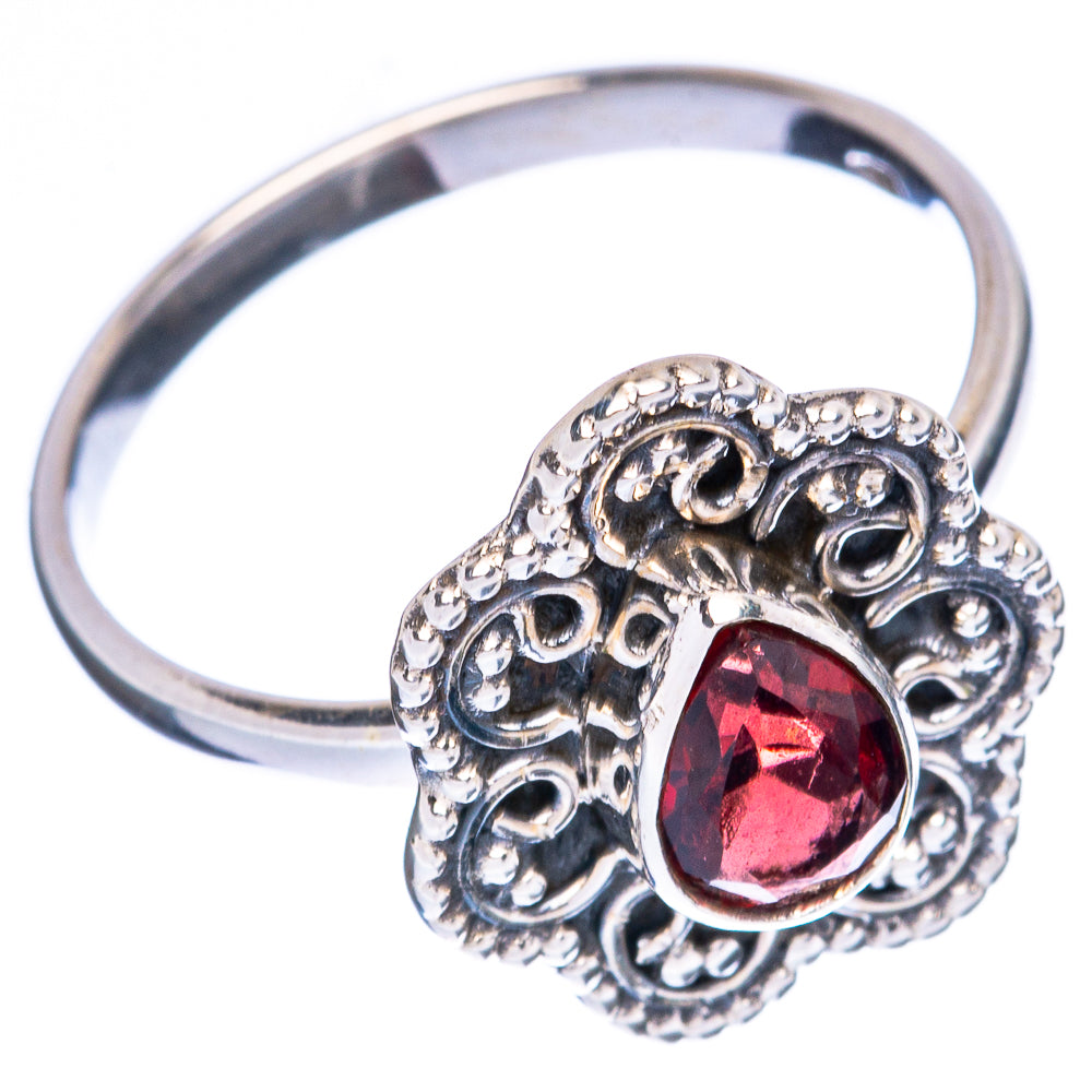 Value Garnet Ring Size 7.75 (925 Sterling Silver) R3272
