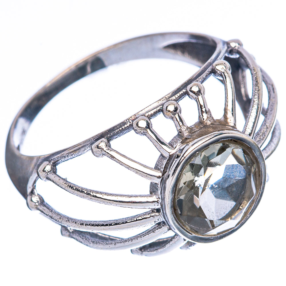 Value Faceted Green Amethyst Ring Size 9 (925 Sterling Silver) R3358