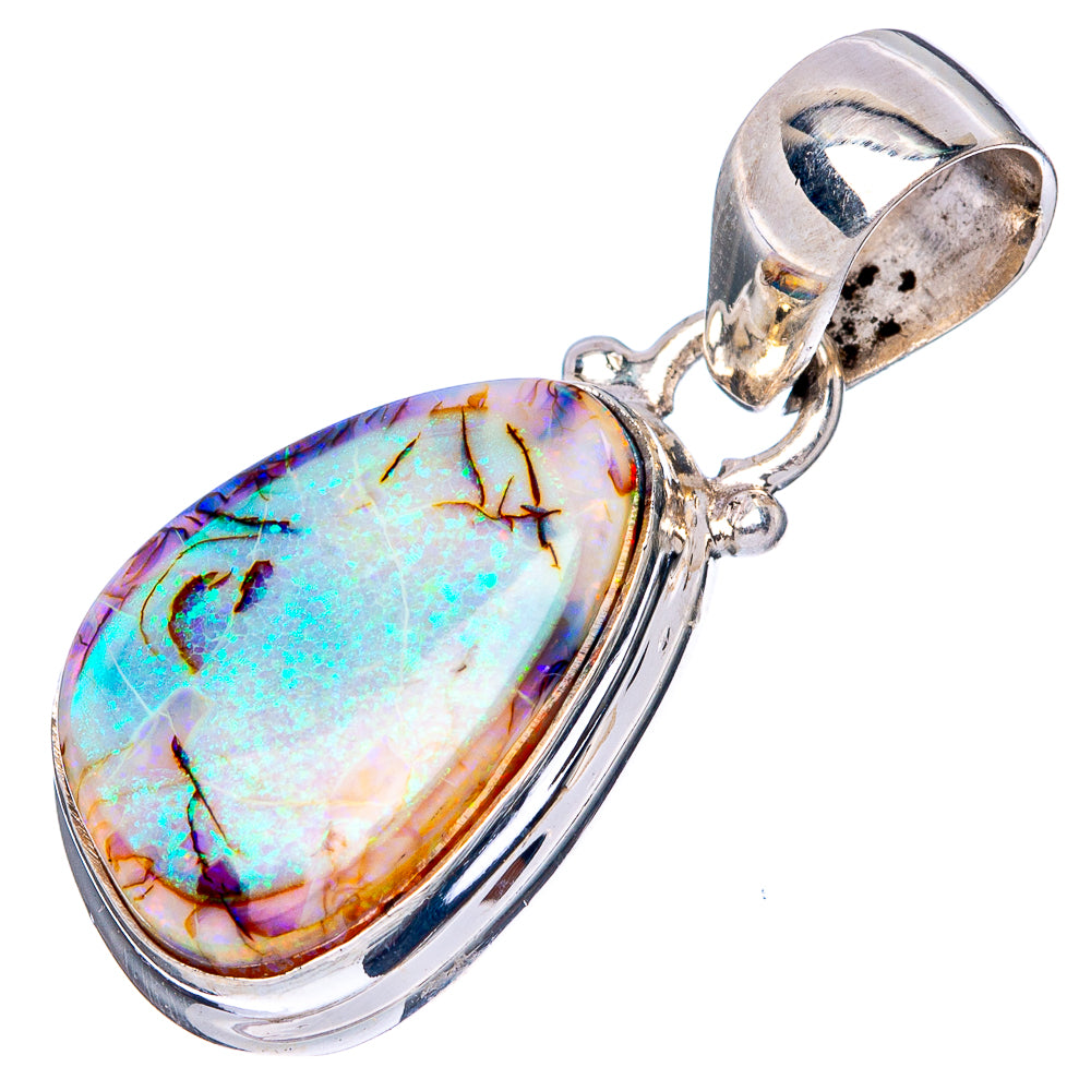 Rare Sterling Opal Pendant 1 1/4" (925 Sterling Silver) P42902