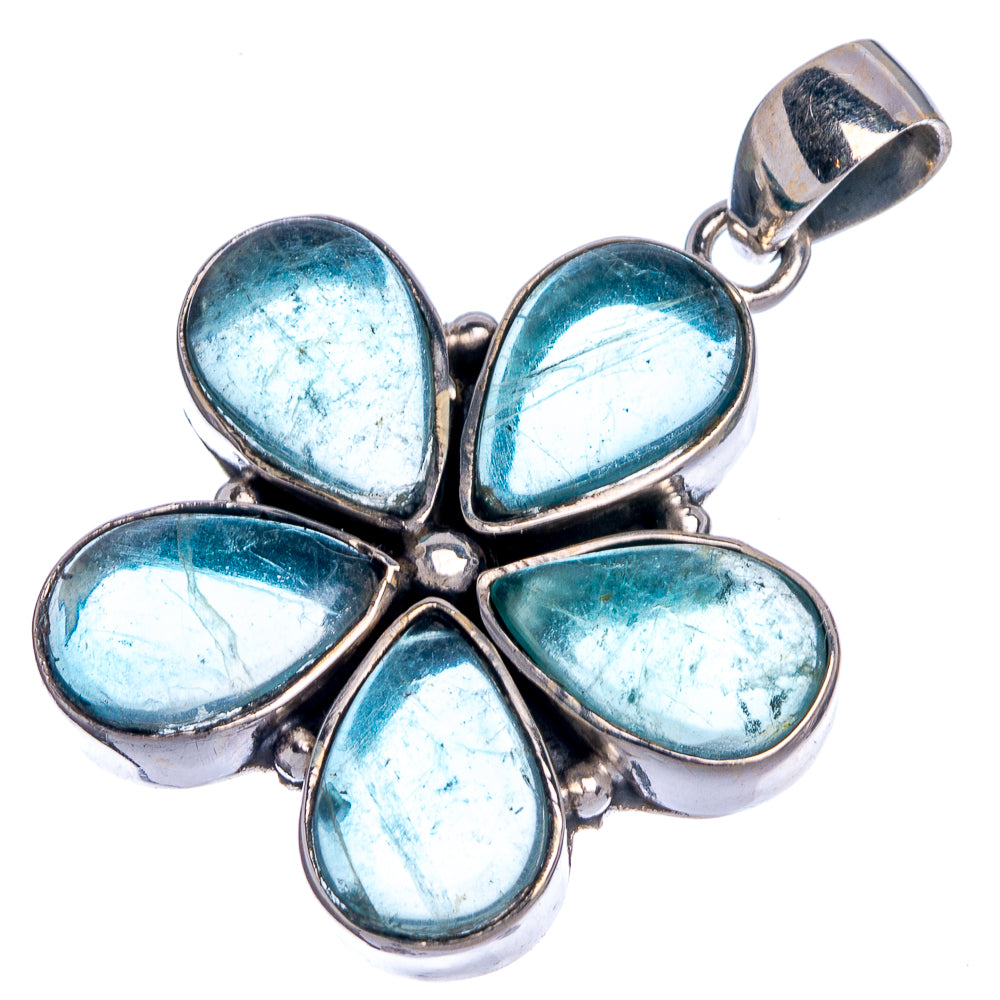 Blue Fluorite Pendant 1 1/2" (925 Sterling Silver) P39799