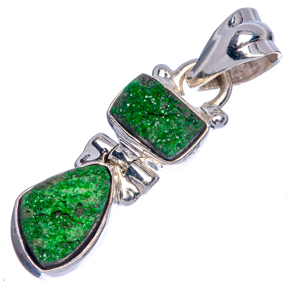 Rare Uvarovite Garnet Pendant 1 3/8" (925 Sterling Silver) P40371
