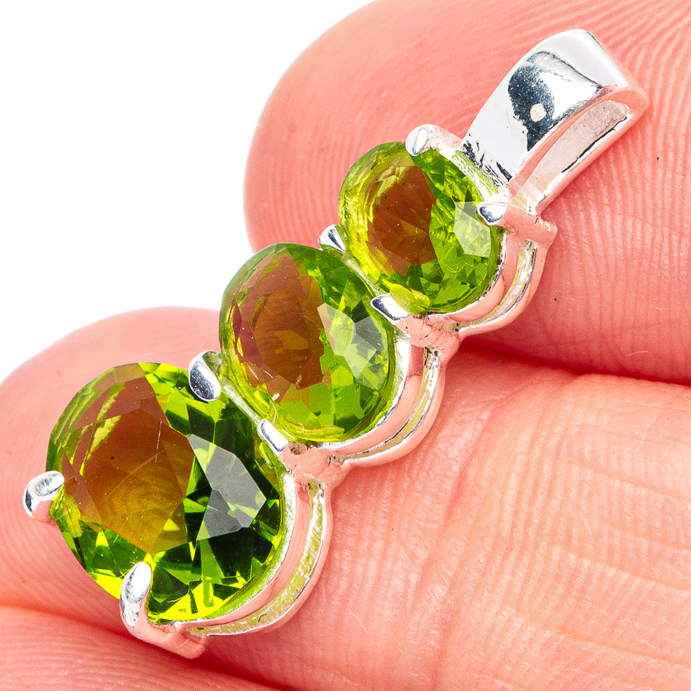 Peridot Pendant 1" (925 Sterling Silver) P45382