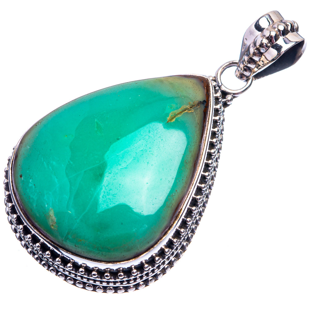 Chrysoprase Pendant 1 7/8" (925 Sterling Silver) P38972