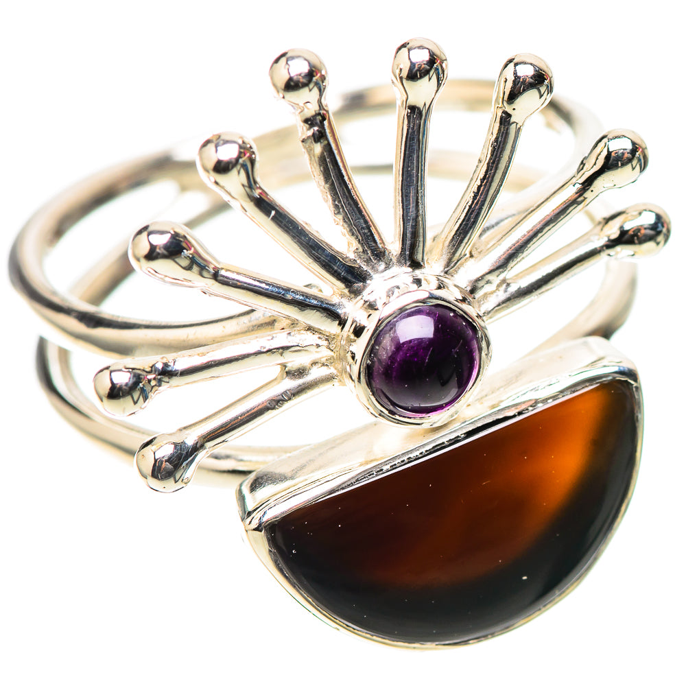 Premium Smoky Quartz, Amethyst Ring Size 8 (925 Sterling Silver) RING138222