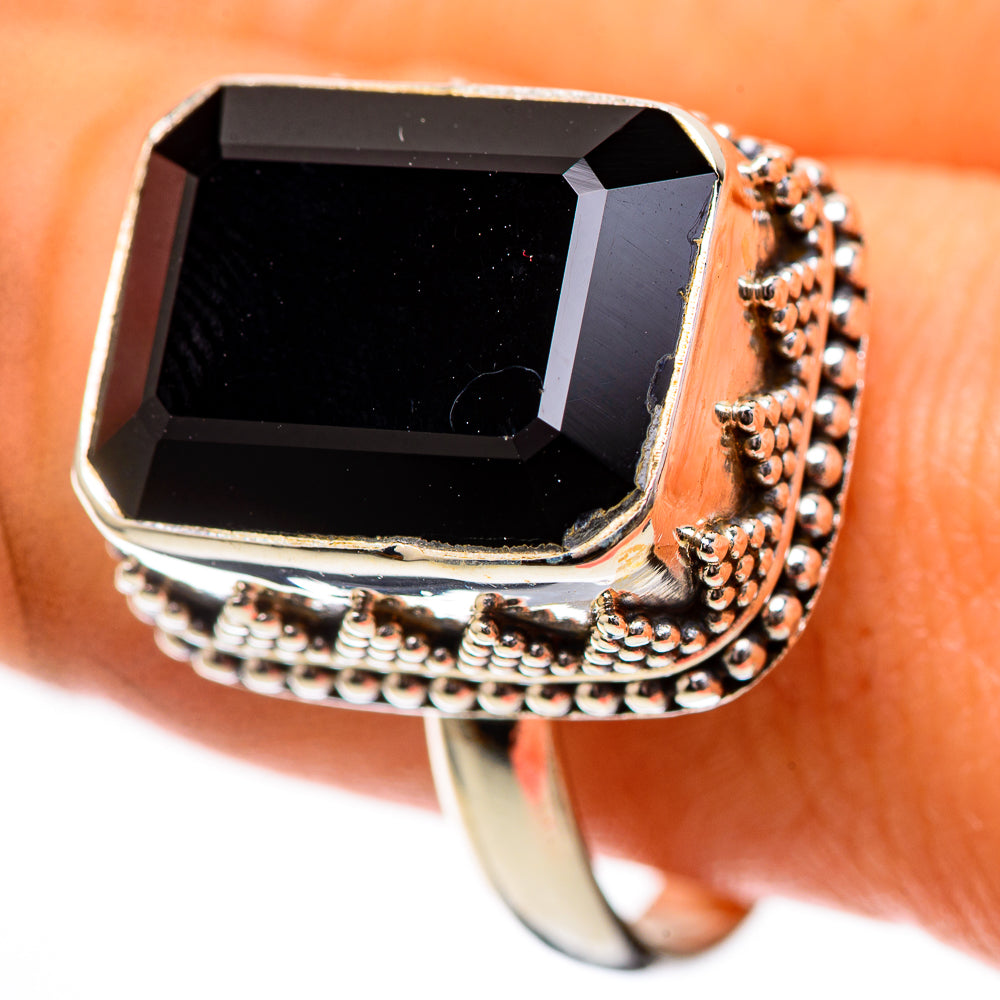 Black Onyx Ring Size 10.75 (925 Sterling Silver) RING138941