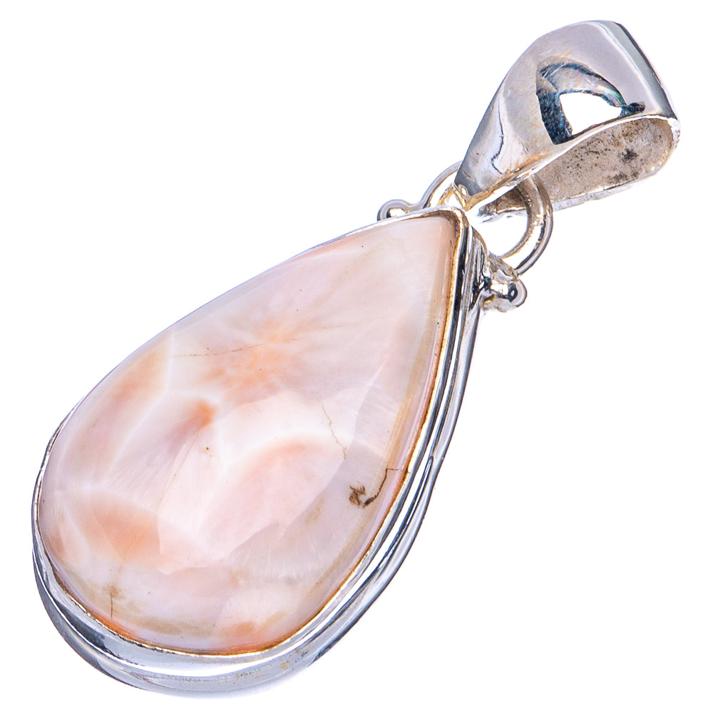 Pink Natorite Pendant 1 1/4" (.925 Sterling Silver)