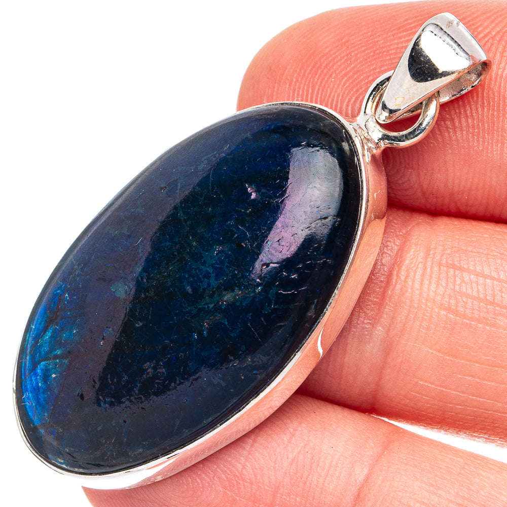 Blue Labradorite Pendant 1 3/4" (925 Sterling Silver) P45168