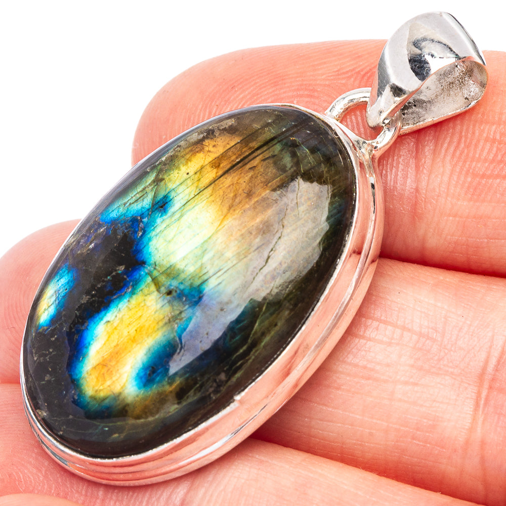 Labradorite Pendant 1 5/8" (925 Sterling Silver) P44880