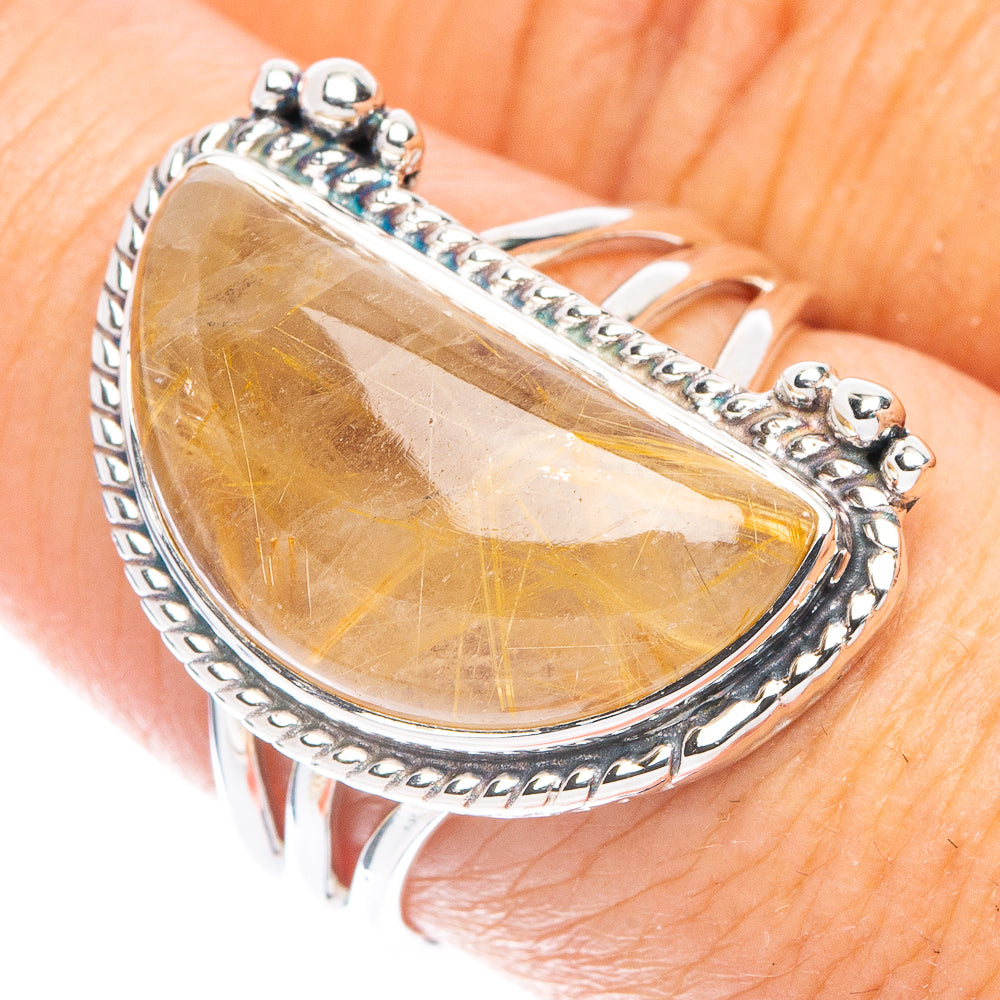 Premium Rutilated Quartz Ring Size 7.5 (925 Sterling Silver) RING7791