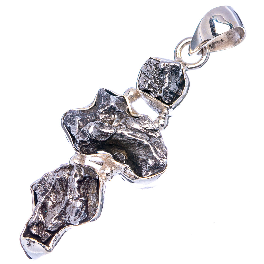 Rare Campo Del Cielo Meteorite Pendant 1 3/4" (.925 Sterling Silver)