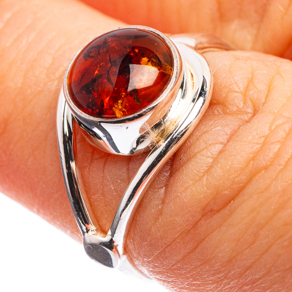 Baltic Amber Ring Size 6.25 (925 Sterling Silver) R142961