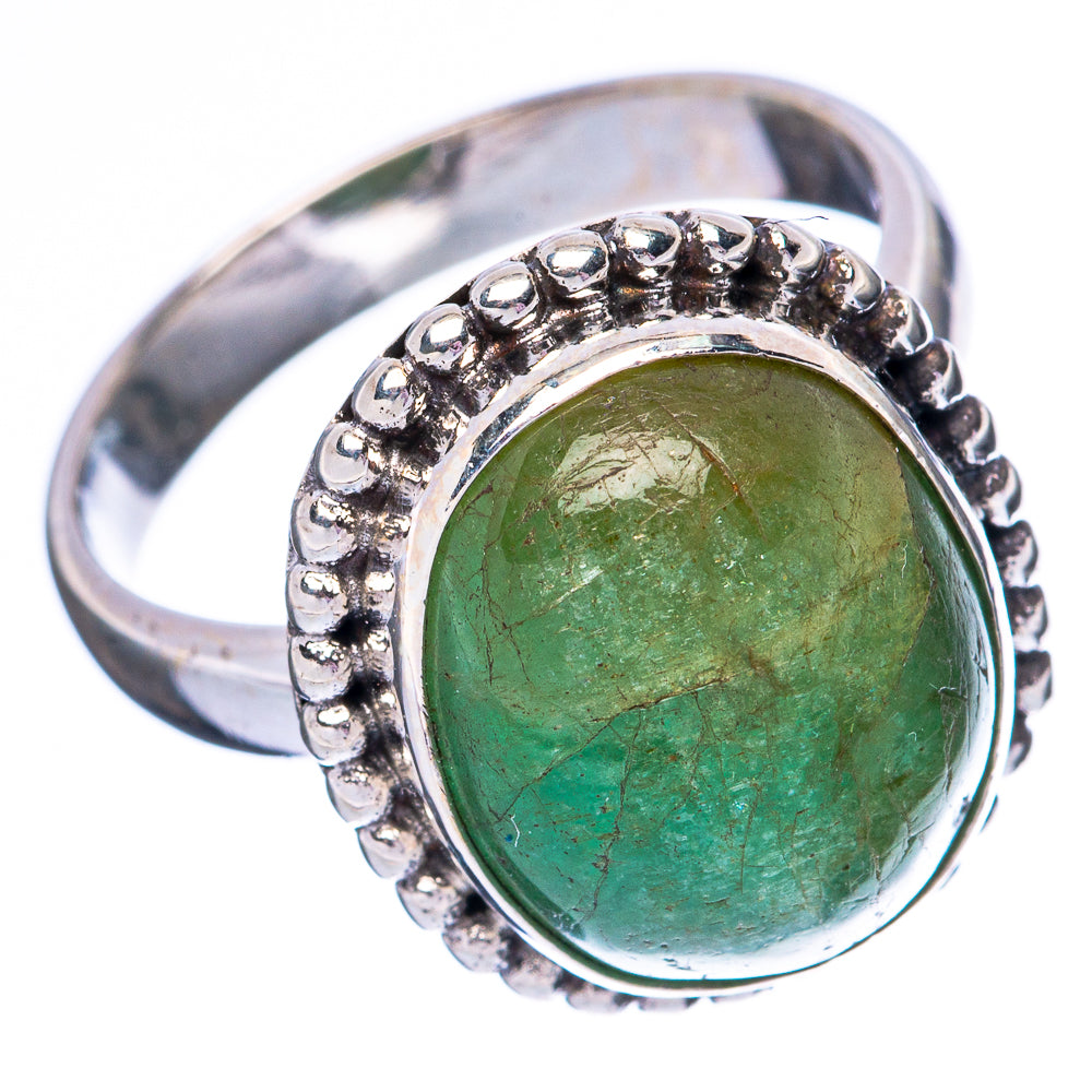 Green Aventurine 925 Sterling Silver Ring Size 7 (925 Sterling Silver) R3843