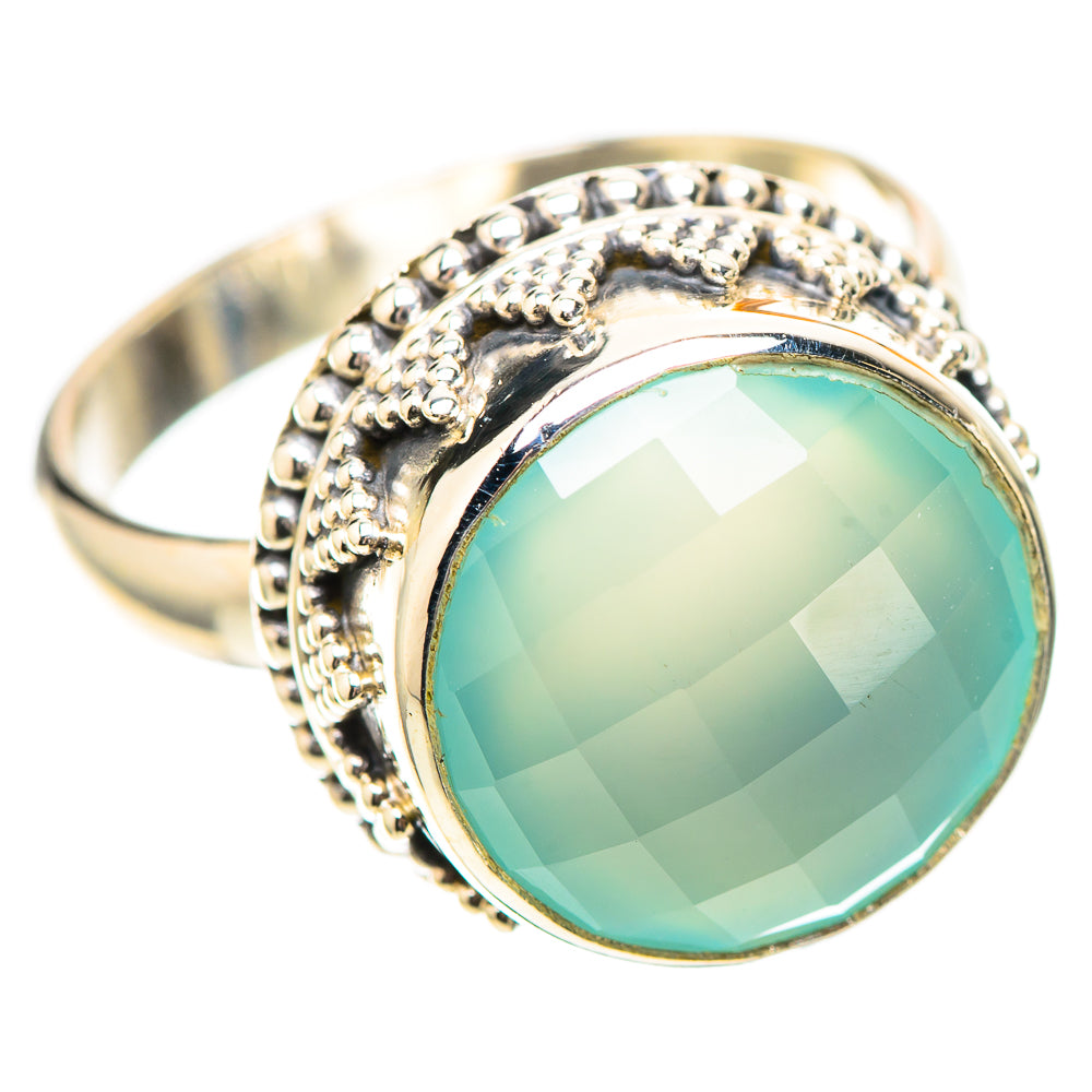 Aqua Chalcedony Ring Size 9 (925 Sterling Silver) RING138953