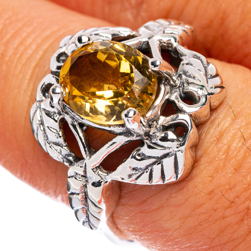 Faceted Citrine Ring Size 7.25 (925 Sterling Silver) R146381