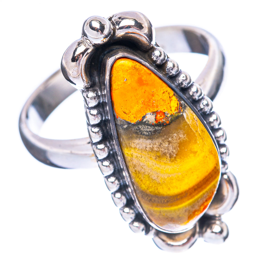 Bumble Bee Jasper Ring Size 8 (925 Sterling Silver) R3994
