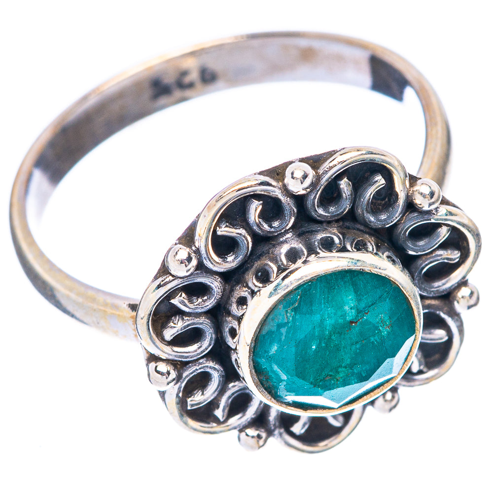 Green Sillimanite Ring Size 6.5 (925 Sterling Silver) R5654