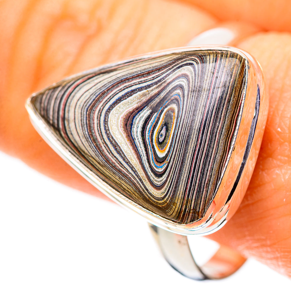 Fordite 925 Sterling Silver Ring Size 11.75 (925 Sterling Silver) RING139548