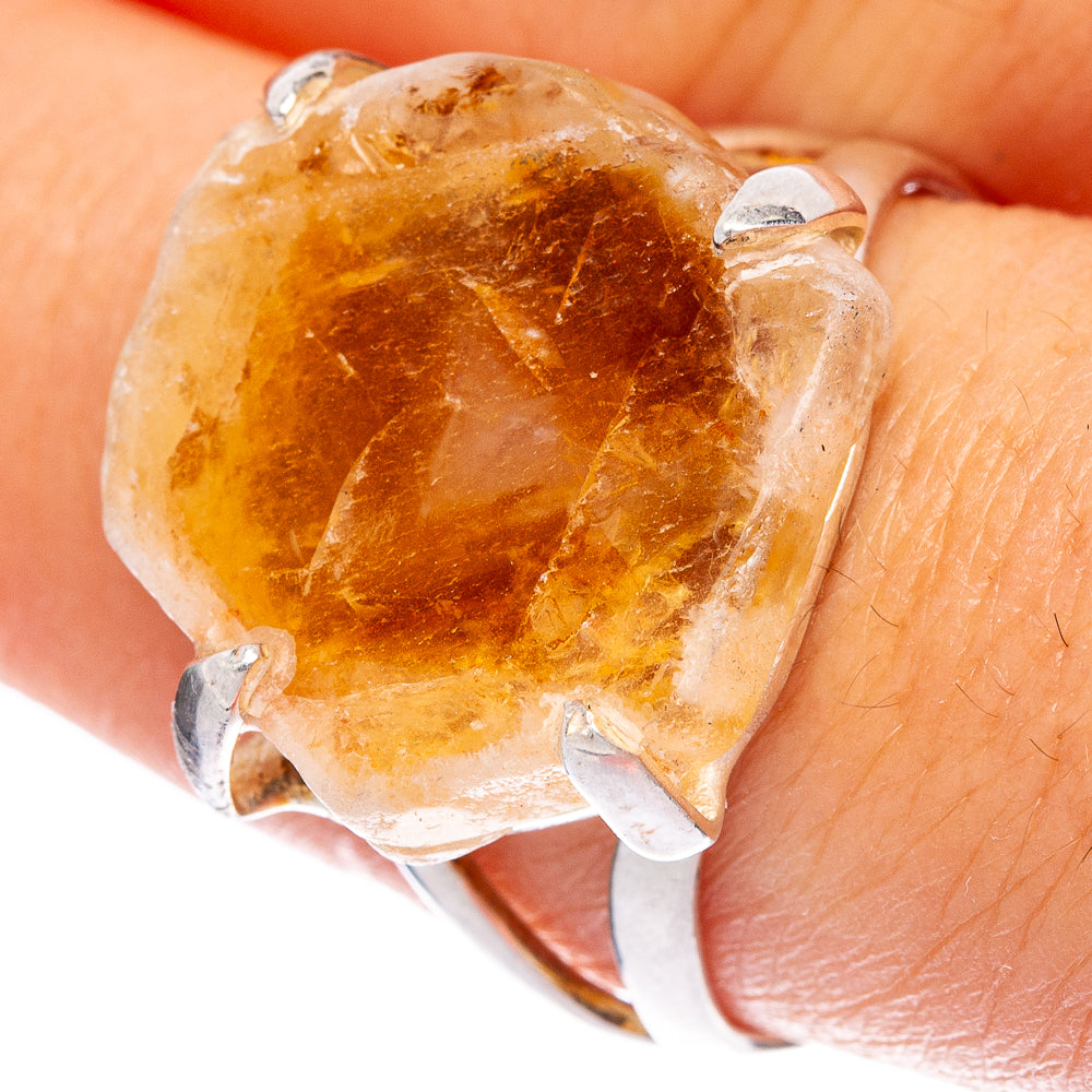 Rough Citrine Ring Size 8.75 (925 Sterling Silver) R145325