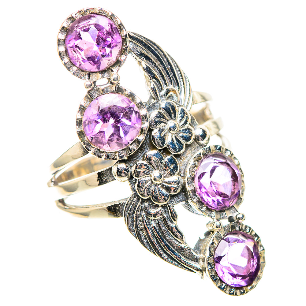 Large Faceted Amethyst Ring Size 8.75 (925 Sterling Silver) RING138887